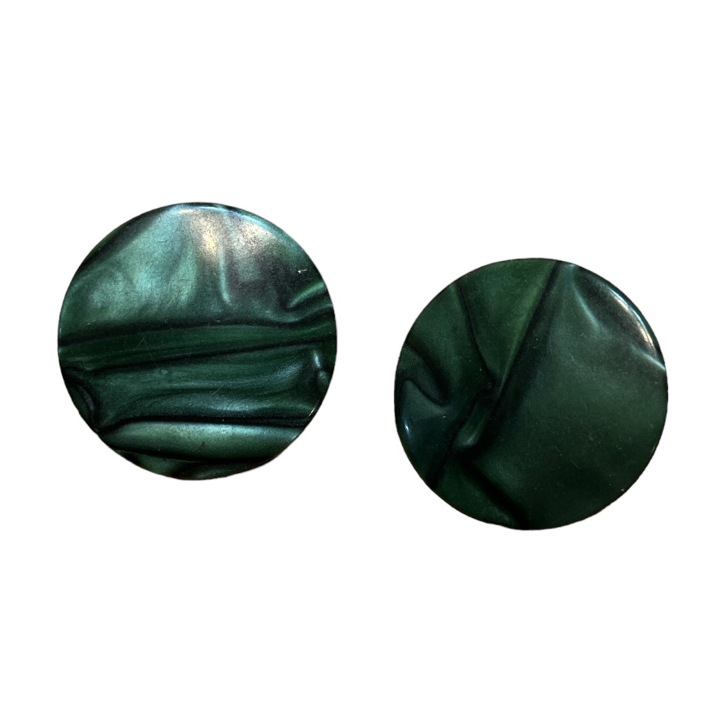 315 Dark Green Marbled Fashion Earrings 10$